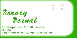 karoly meindl business card
