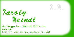 karoly meindl business card